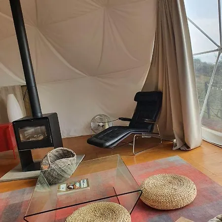 Glamping Geodesic Dome In Secluded Eco Retreat Luksustelt Alozaina